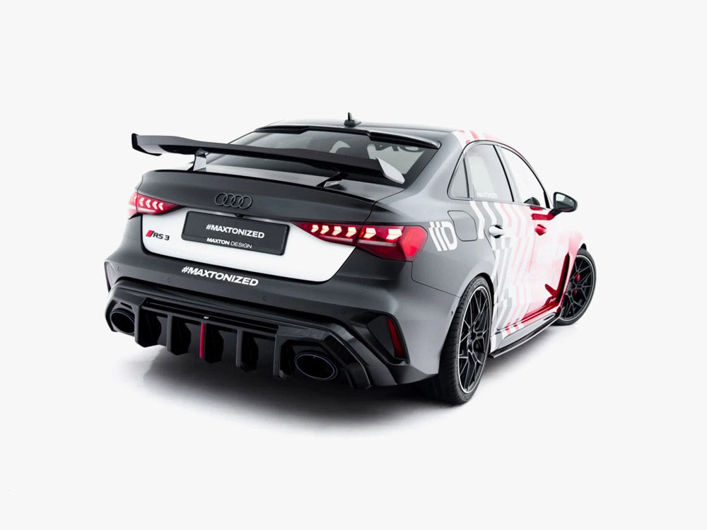 Maxton Design Rear Valance Audi RS3 Sedan 8Y Facelift (Version with original reflector) - Wayside Performance 