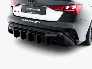 Maxton Design Rear Valance Audi RS3 Sedan 8Y Facelift (Version with original reflector) - Wayside Performance 