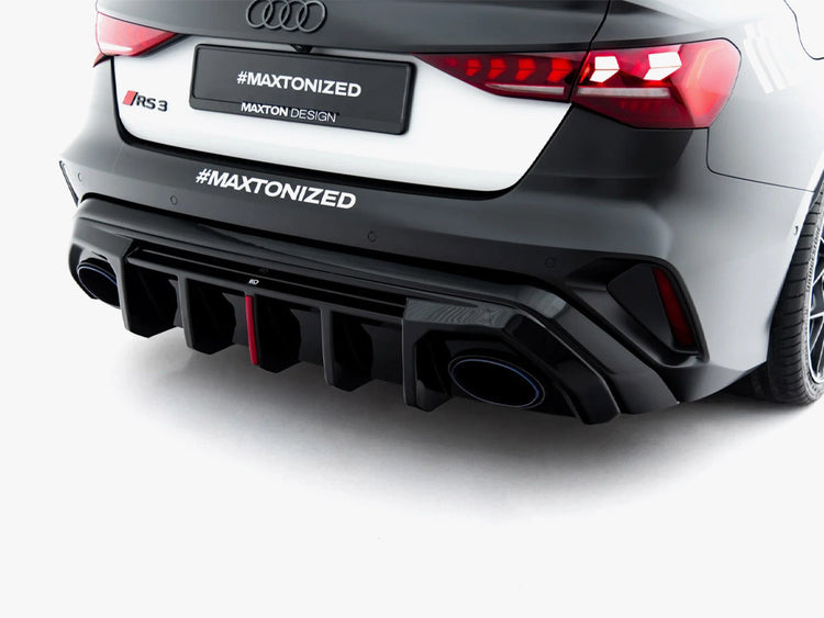 Maxton Design Rear Valance Audi RS3 Sedan 8Y Facelift (Version with original reflector) - Wayside Performance 