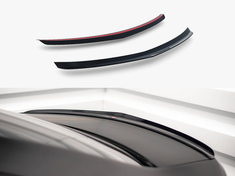Maxton Design Mercedes-Benz C-Class Coupe spoiler for standard and AMG-Line C204 models, shown on a sleek black coupe.