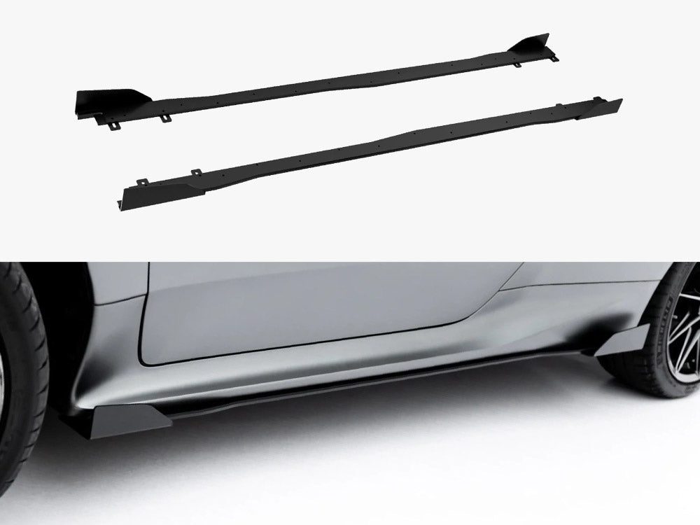Maxton Design Street PRO Side Skirt Diffusers + Flaps Toyota GR Yaris Mk4 Facelift - Wayside Performance 