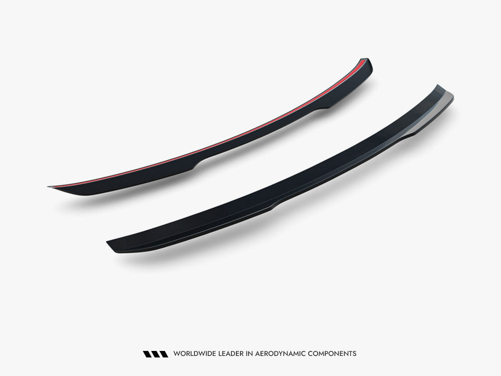 Maxton Design lower spoiler CAP for Audi Q8, Q8 S-Line, SQ8 Mk1, body styling part, black plastic exterior accessory