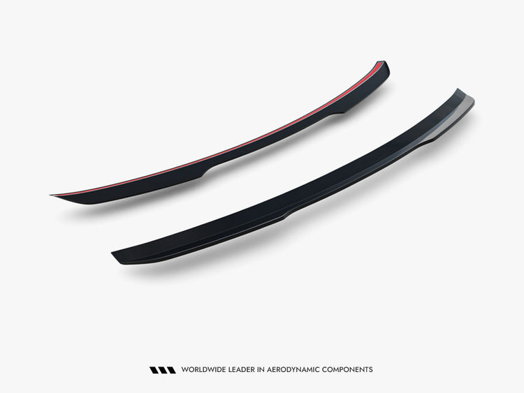Maxton Design lower spoiler CAP for Audi Q8, Q8 S-Line, SQ8 Mk1, body styling part, black plastic exterior accessory
