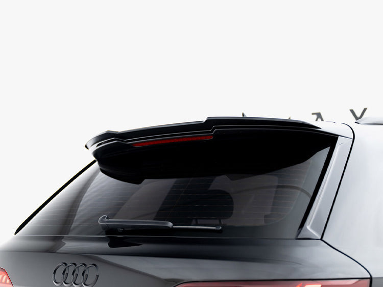 Maxton Design Spoiler CAP for Audi SQ7 Q7 S-Line Mk2, black body styling accessory with aerodynamic design, made by MAXTON® DESIGN.