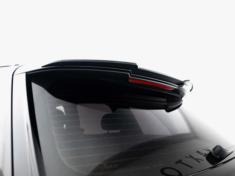 Maxton Design Spoiler CAP for Audi SQ7 and Q7 S-Line Mk2, black body styling accessory, enhances vehicle aerodynamics and appearance.