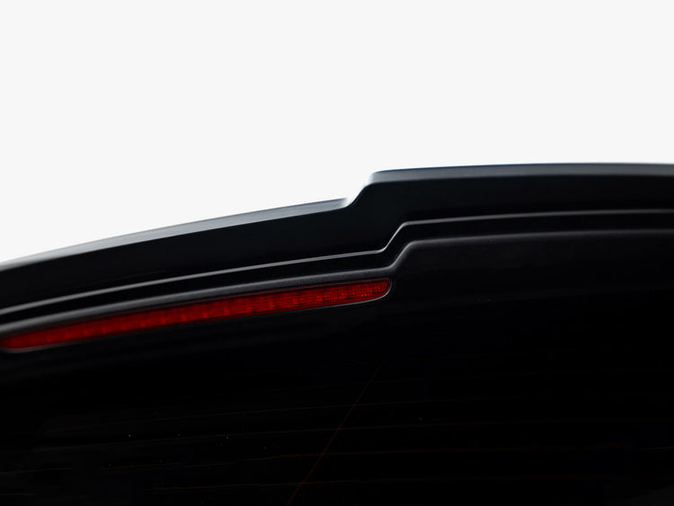 Maxton Design Spoiler CAP for Audi SQ7 and Q7 S-Line Mk2 body styling, black aerodynamic car accessory, MAXTON® DESIGN.