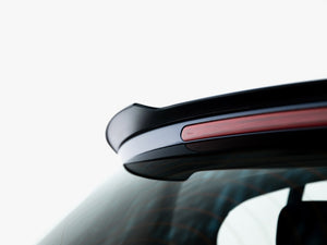 Maxton Design V.2 spoiler cap for BMW 1 Series F20/F21 M Power facelift, body styling accessory, black plastic exterior.