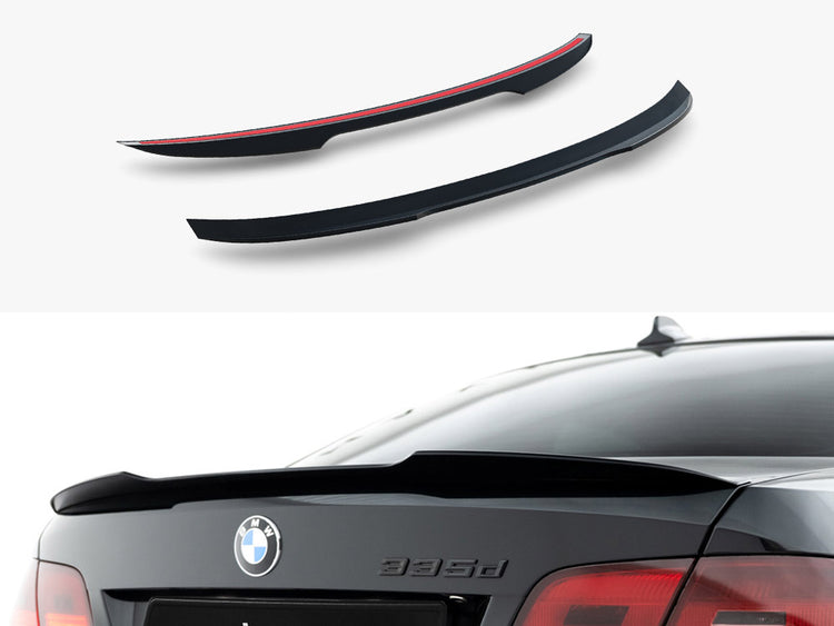 Maxton Design BMW E92 M-Sport spoiler in body and styling, featuring sleek design and aerodynamic enhancements.
