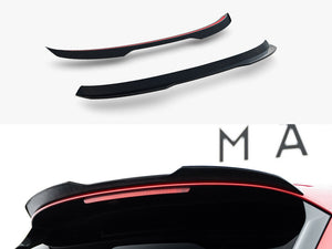 Maxton Design Spoiler Cap for Seat Leon Mk3 Cupra hatchback, body and styling accessory, in black with textured finish.