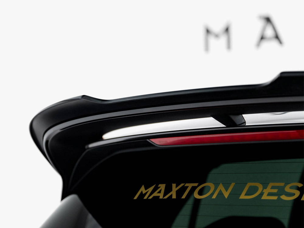 Maxton Design Spoiler CAP V.2 for Volkswagen Golf R-Performance Mk8 Facelift, body styling part, black aerodynamic rear spoiler