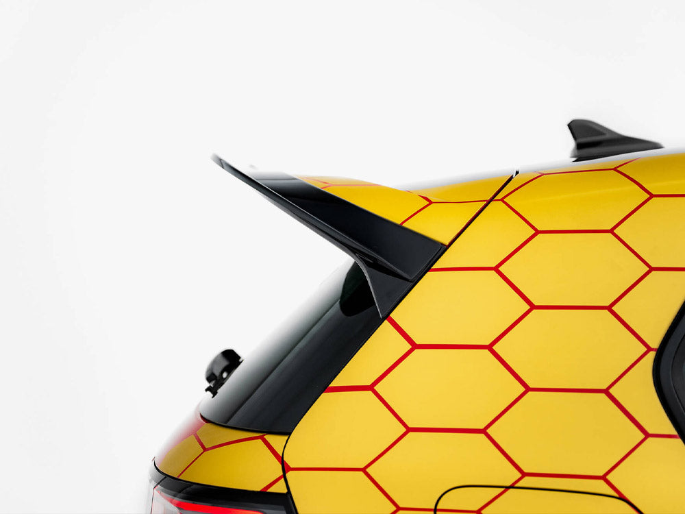 Maxton Design CAP V.2 body spoiler for Volkswagen Golf R-Performance Mk8 Facelift, black aerodynamic rear car styling accessory