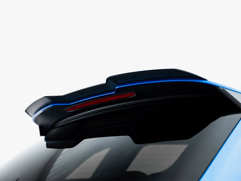 Maxton Design V3 Spoiler Cap for Audi RS3 8V Sportback, black plastic body styling accessory, fits 2015-2020 models.