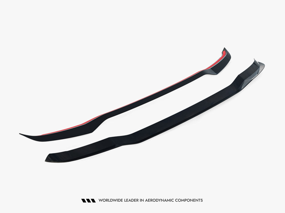 Maxton Design BMW X3 G01 spoiler in body and styling, showing sleek aerodynamic design on the black car.