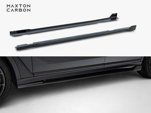 Maxton Design carbon fiber side skirts for BMW X7 M-Pack G07 facelift, body and styling enhancement, high-quality prepreg carbon fiber