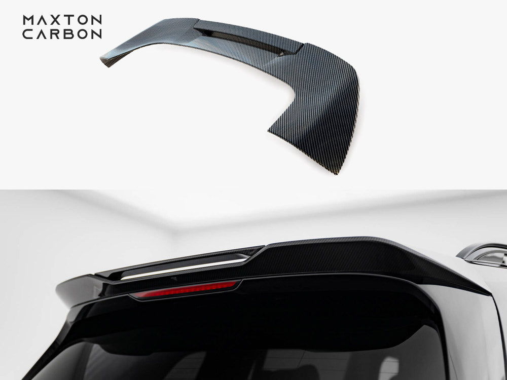 Maxton Design Prepreg Carbon Fiber Tailgate Spoiler for BMW X7 M-Pack G07 Facelift, sleek upper body styling accessory