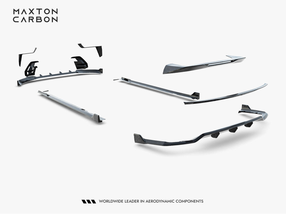 Maxton Design Prepreg carbon fiber full body kit for BMW X7 M-Pack G07 facelift, featuring sleek body and styling components.