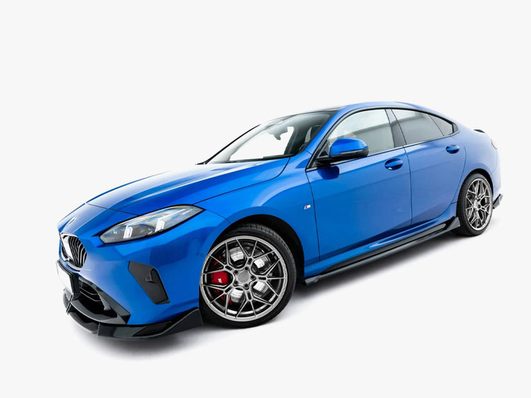 Maxton Design BMW M235i Gran Coupe F74 side skirt diffusers in body and styling, featuring sleek aerodynamic design.