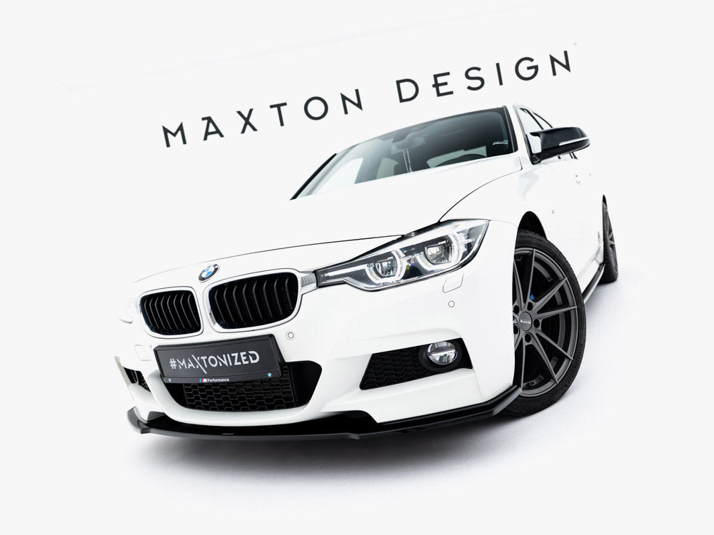 Maxton Design front splitter for BMW 3 Series M-Sport F30 and F30 facelift, made of durable material with aerodynamic design