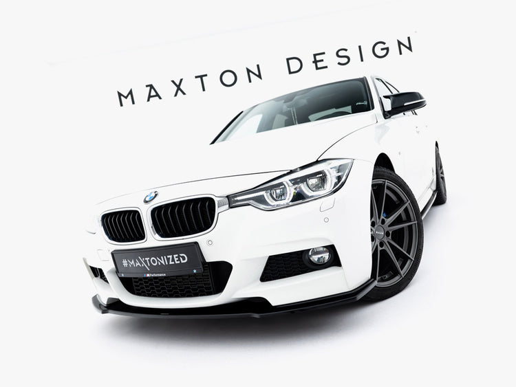Maxton Design front splitter for BMW 3 Series M-Sport F30 and F30 facelift, made of durable material with aerodynamic design