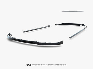 Maxton Design BMW 3 Series F30 Sportline sedan full body kit with front splitter, side skirts, and rear diffuser in black.