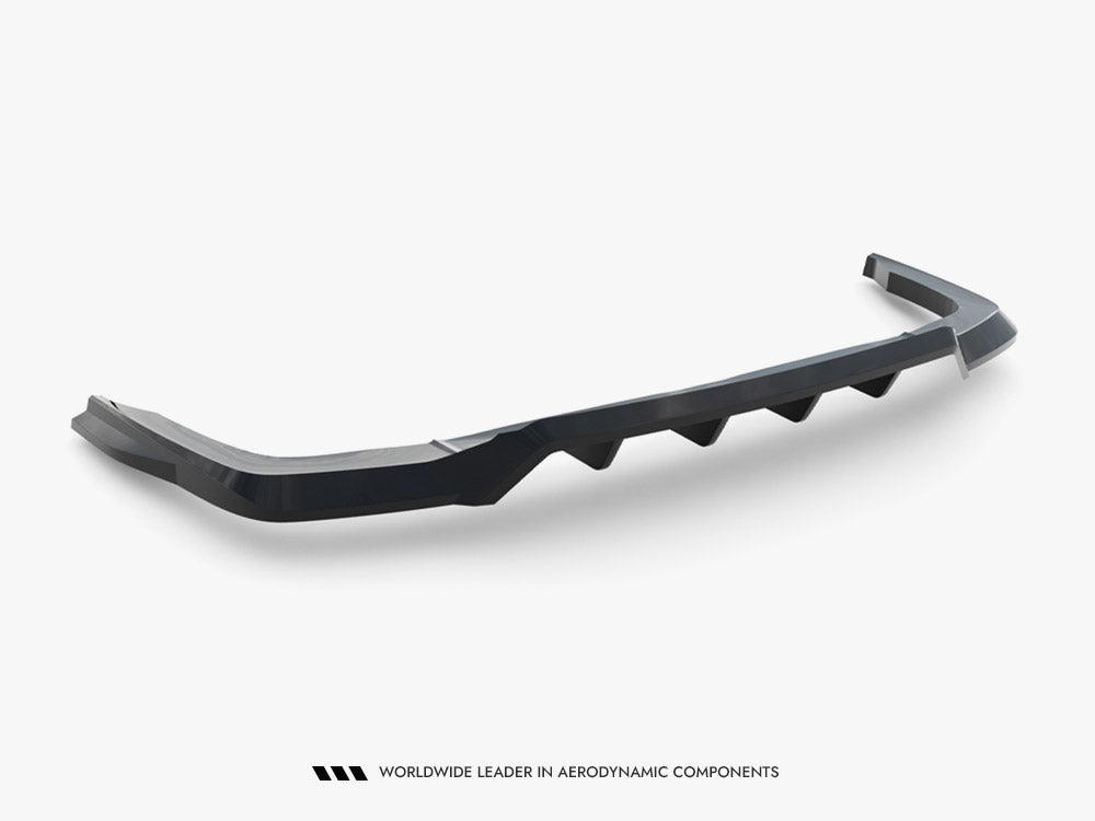 Maxton Design rear splitter with vertical bars for Omoda 9 Mk1, a body and styling accessory in black with textured finish.