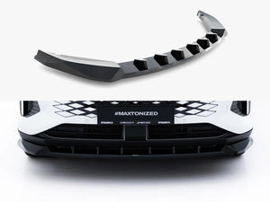 Maxton Design Omoda 9 Mk1 front splitter for body and styling, black aerodynamic car accessory, detailed view of the lightweight design.