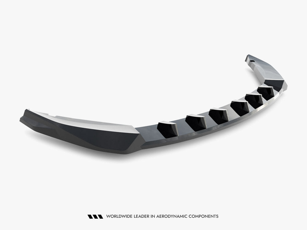 Maxton Design Omoda 9 Mk1 front splitter for body and styling, shown in black with aerodynamic design details.