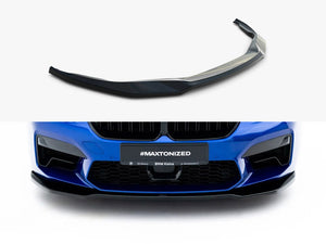 Maxton Design front splitter V.2 for BMW M5 F90 facelift 2020, body and styling accessory with aerodynamic design.