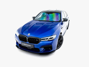 Maxton Design front splitter V.2 for BMW M5 F90 facelift 2020- body styling, black aerodynamic car accessories.