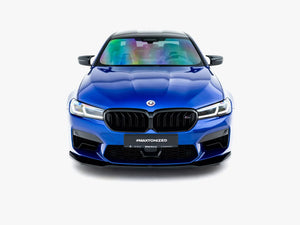 Maxton Design front splitter V.2 for BMW M5 F90 facelift, body and styling accessory, black aerodynamic front splitter