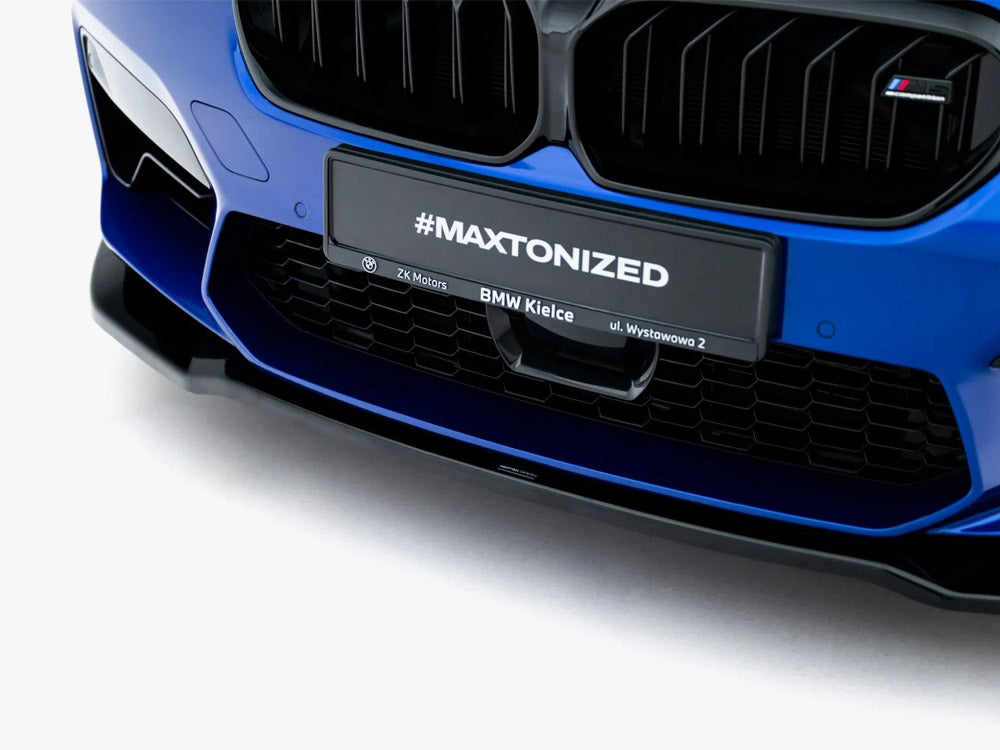 Maxton Design Front Splitter V.2 for BMW M5 F90 facelift 2020- body styling component, black aerodynamic car accessory