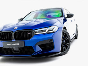 Maxton Design BMW M5 F90 Facelift 2020+ front splitter in black, part of MAXTON® DESIGN body and styling accessories.