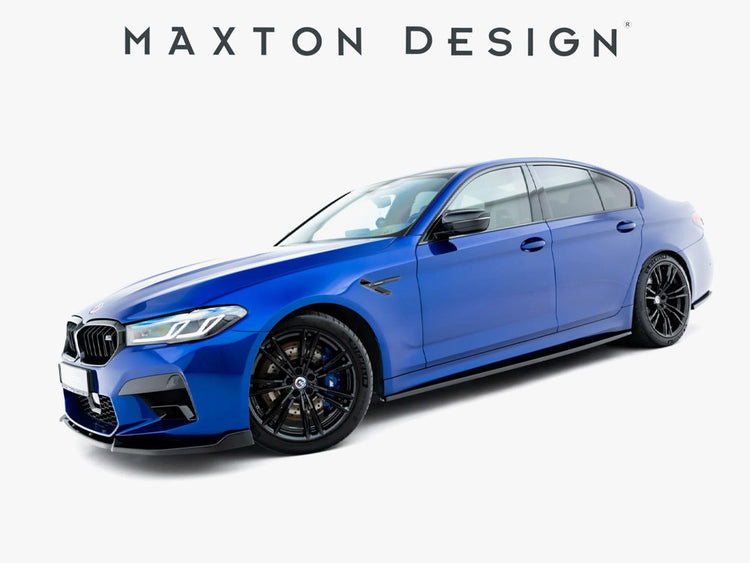 Maxton Design BMW M5 F90 Facelift full body kit including front bumper, side skirts, and rear diffuser, for enhanced styling.