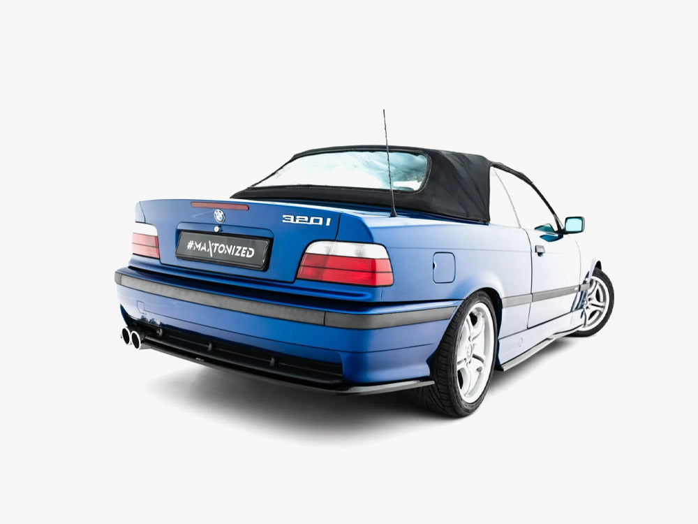 Maxton Design rear side splitters for BMW M3 E36 coupe and cabrio, body styling accessory, black aerodynamic car parts