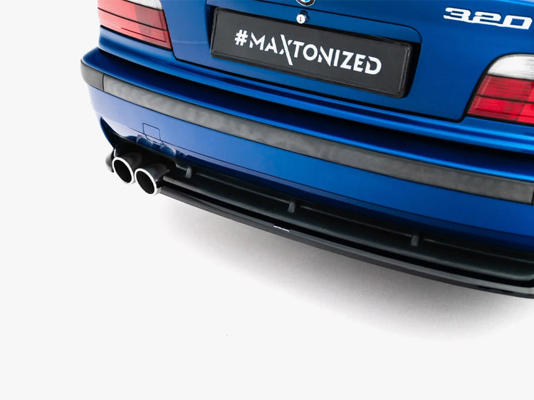 BMW M3 E36 Maxton Design rear side splitters, body and styling accessories for coupe and cabrio models, enhancing sporty look.