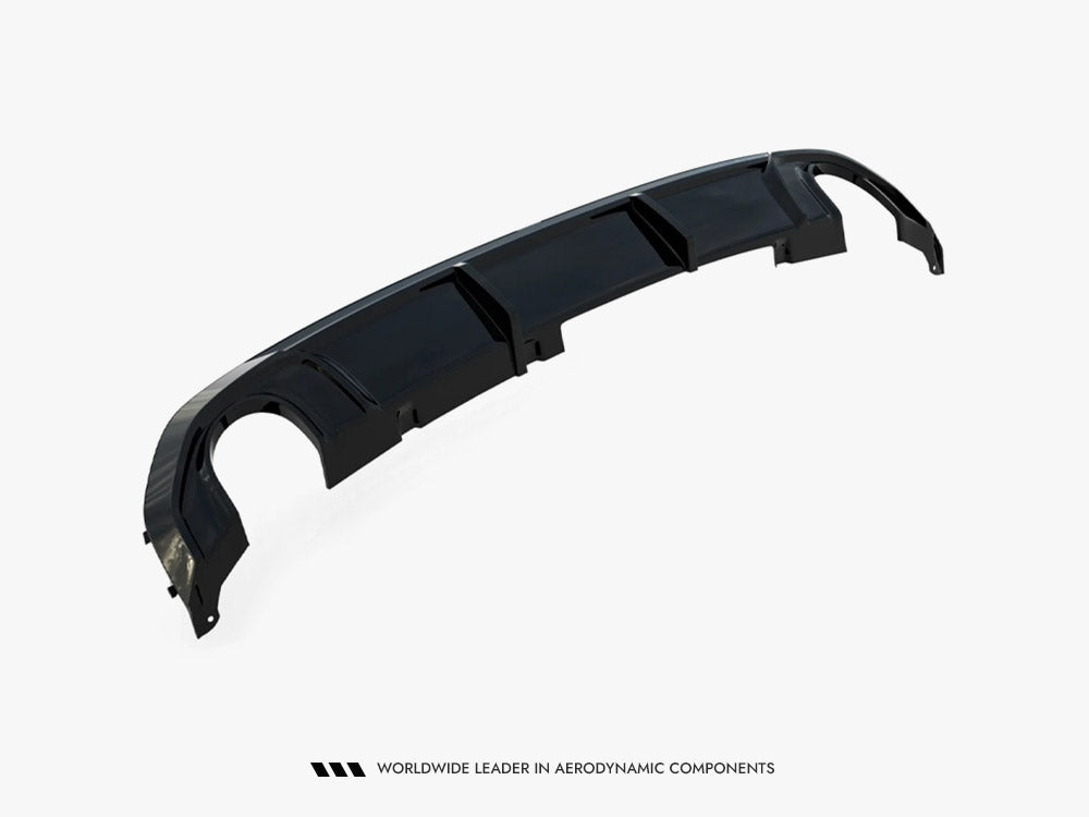 Maxton Design BMW 4 Series G26 M-Pack rear valance in body and styling, black finish, aftermarket car body part.