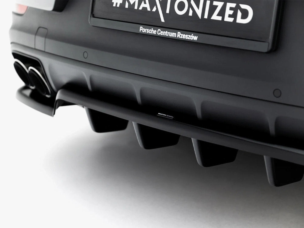 Maxton Design Porsche Cayenne Mk3 Facelift rear splitter with vertical bars, body and styling part for SUV and coupe models