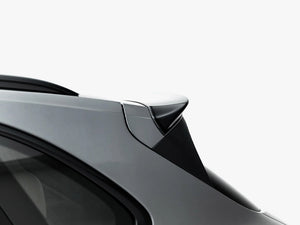 Maxton Design CAP 3D spoiler for Porsche Cayenne SUV Mk3 Facelift, black body styling accessory, visible aerodynamic design.