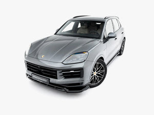 Maxton Design front splitter for Porsche Cayenne SUV and Coupe Mk3 Facelift, body styling accessory, black aerodynamic enhancement