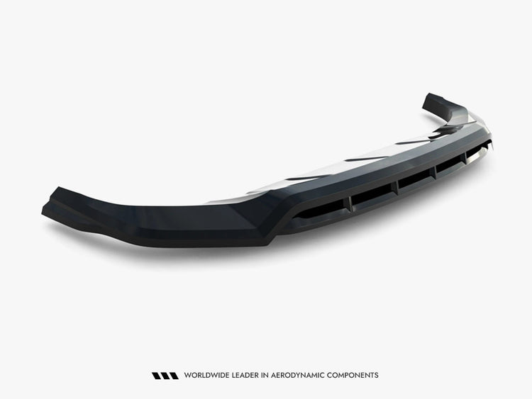 Maxton Design front splitter for Porsche Cayenne SUV and Coupe Mk3 Facelift, body and styling accessory, black aerodynamic design