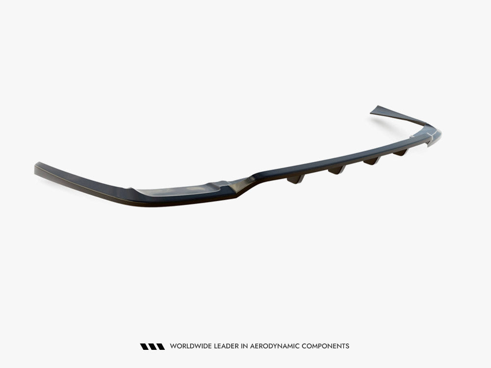 Maxton Design rear splitter with vertical bars for Volvo XC90 R-Design Mk2 and facelift, showcasing the body styling component.