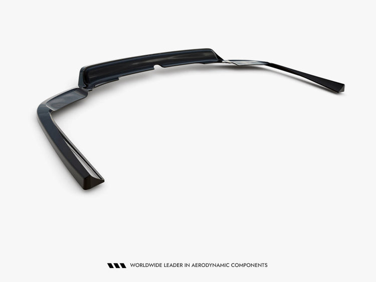 Maxton Design rear splitter with vertical bars for Volvo XC90 R-Design Mk2 and facelift, body styling accessory, black finish.