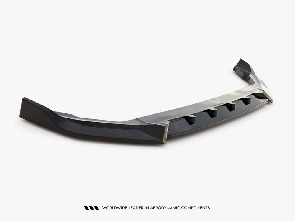 Maxton Design front splitter V.2 for Volvo XC90 R-Design Mk2 Facelift, body styling accessory with aerodynamic design.