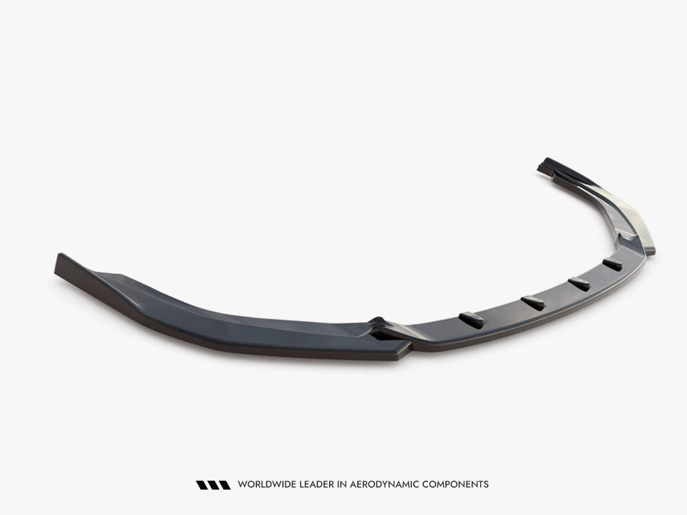 Maxton Design front splitter for Toyota Corolla GR Sport hatchback XII, 2019-, body styling accessory, mounted on the car's front bumper.