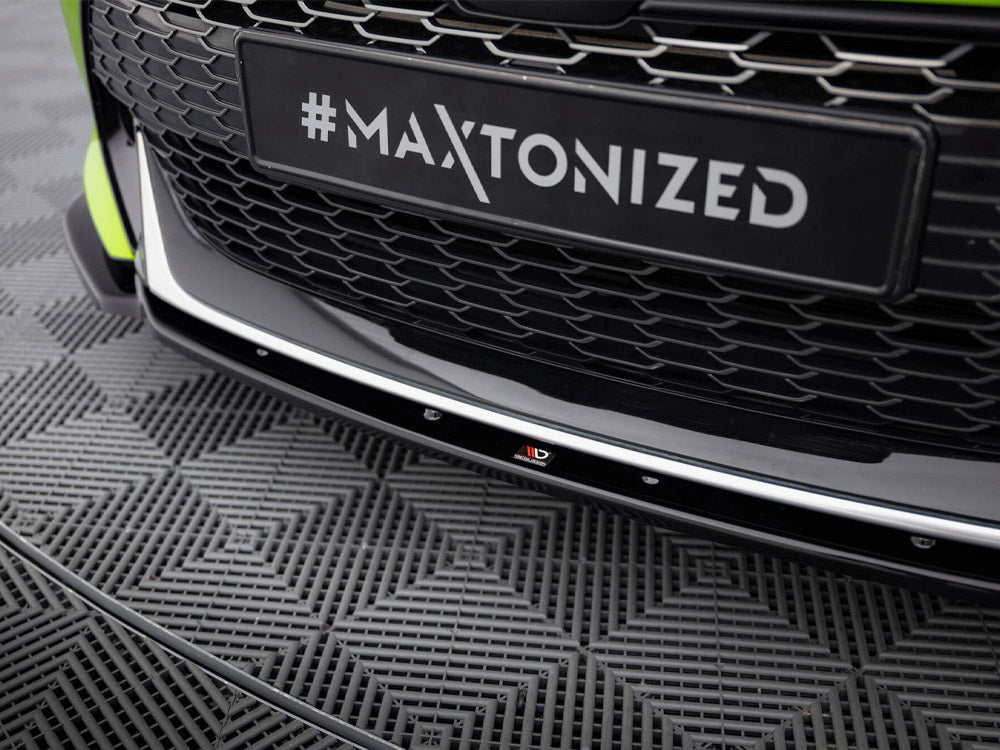 Maxton Design front splitter for Toyota Corolla GR Sport hatchback, enhancing body styling and aerodynamics.
