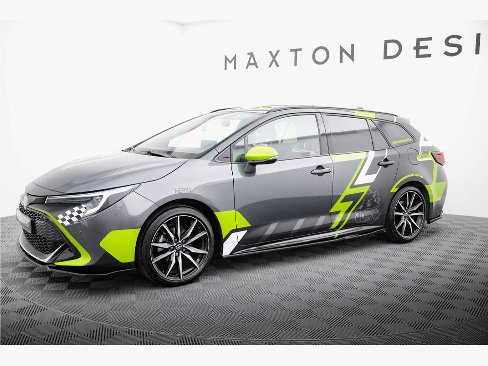Maxton Design Toyota Corolla GR Sport Touring sports full body kit, including front and rear bumper enhancements and side skirts.