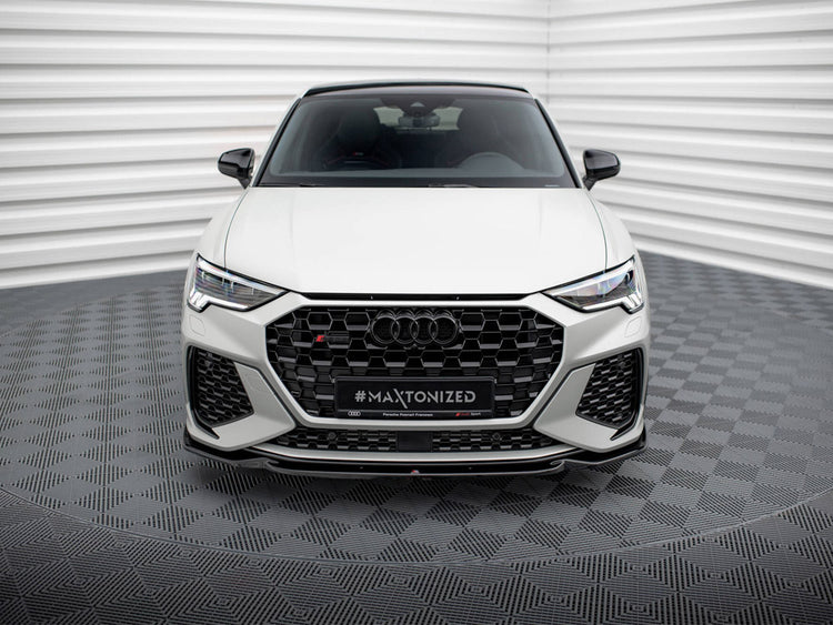 Maxton Design full body kit for Audi RSQ3 Sportback F3, including front and rear bumper accents and side skirts.