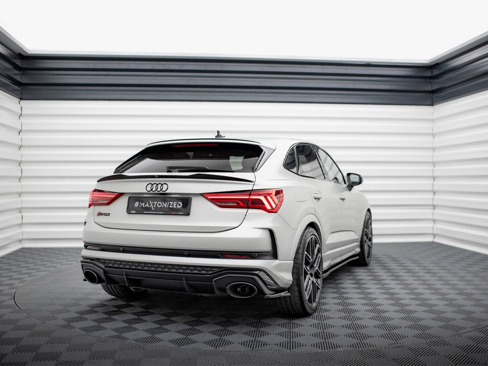 Maxton Design Audi RSQ3 Sportback F3 full body kit in black with aerodynamic styling components, designed for enhanced sporty appearance.