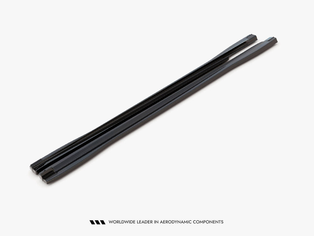 Maxton Design full body kit for Audi RSQ3 Sportback F3, featuring sleek styling components on a black vehicle.