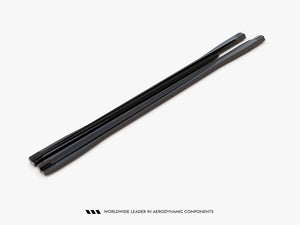 Maxton Design full body kit for Audi RSQ3 Sportback F3, featuring sleek styling components on a black vehicle.